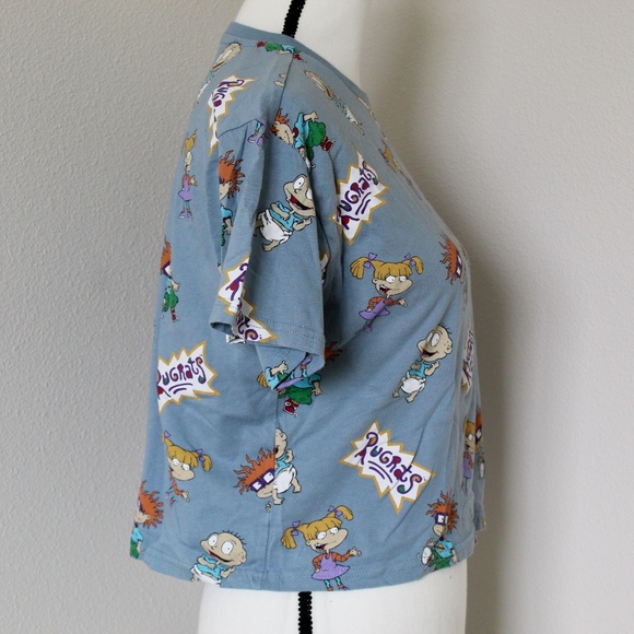 Blue Rugrats Graphic Cropped Box Tee - Picture 3 of 7